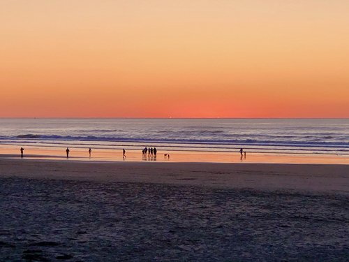 Sunset on Thanksgiving Day on Rockaway Beach OR.